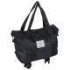 Foldable Travel Bag with Wheels, Large Capacity Expandable Duffel, Black
