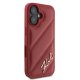 Karl Lagerfeld iPhone 16 Case Diagonal Quilted Script, Red