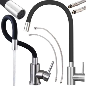 Flexible Kitchen Sink Faucet with 360° Swivel Spout