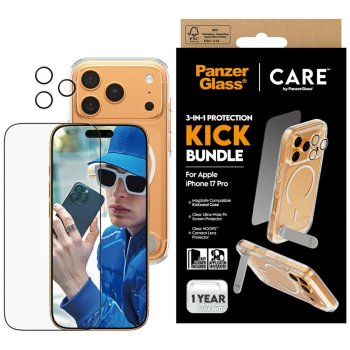 CARE by PanzerGlass Feature Kick 3in1 Case + Glass + Lens Protection Kit  iPhone 17 Pro