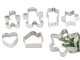 Christmas Gingerbread Cookie Cutters 15 pcs Silver