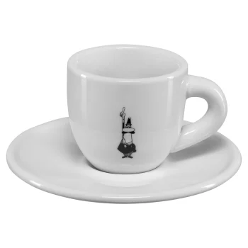 Bialetti Omino Moka Cup with Saucer 60 ml, White