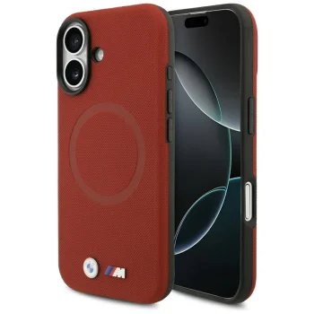 BMW M FW Metal Logo MagSafe Case for iPhone 17, Red