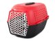 Sturdy pet carrier crate for dogs, cats, rabbits, 48 cm, red