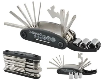 Bicycle Repair Tool Kit 16-in-1, Black