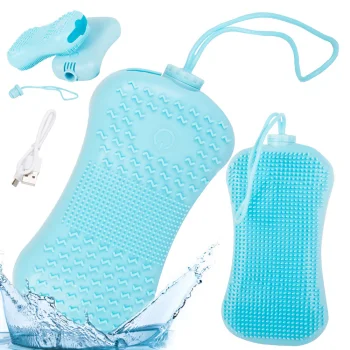 Silicone Body Massage Brush, Rechargeable (Mixed Colors)