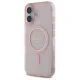 Guess iPhone 16 Case IML Glitter Circle MagSafe, Pink