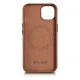 iCarer Leather Case for iPhone 14 Plus with MagSafe, Brown