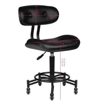 Gabbiano Florencja Hairdressing Stool, Black