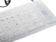 White silicone rubber keyboard with USB and numeric keypad