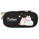 School pencil case padded sachet with flap Pusheen Pastel
