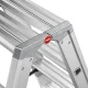 Hailo Master D100 Double-Sided Stepladder, 2x6 Steps, Silver