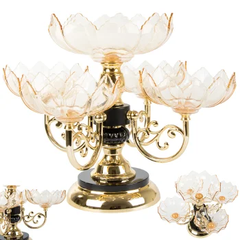 Two-Tier Rotating Serving Stand for Cakes, Fruits & Sweets, Transparent