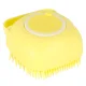 Silicone Dog and Cat Bath Brush with Shampoo Dispenser, Yellow