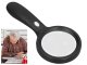 10x Handheld Magnifying Glass with 12 LED Lights, Black