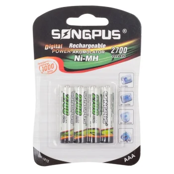 4-Pack AAA R3 Rechargeable Batteries 2700mAh High Capacity