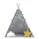 Tepee Tent for Children with Lights Nukido, Gray stars
