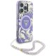 Guess Palm Trees Triangle Pearl Strap MagSafe Phone Case Cover iPhone 16 Pro Max Purple