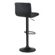 Sofotel Monro Upholstered Bar Stool with Backrest, Black