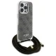 Guess iPhone 16 Pro Case Crossbody Cord 4G Print, Brown