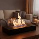 Tabletop Bio Ethanol Fireplace Smokeless Ventless Indoor Portable Fire Pit, Black