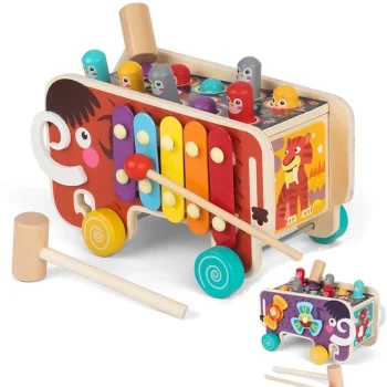 Bakalu Mammoth Wooden Pounding Toy with Xylophone