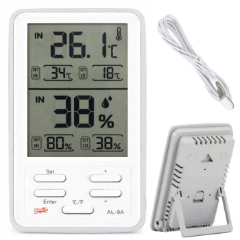 Wireless LCD Weather Station with Thermometer Hygrometer and Probe