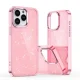Glitter Case for iPhone 16, TPU Cover, Translucent Pink with Glitter