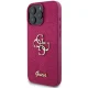 Guess Glitter Script Big 4G dėklas iPhone 16 Pro telefonui, violetinis