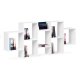 Modern Wall-Mounted Shelving Unit with 8 Shelves ModernHome, White