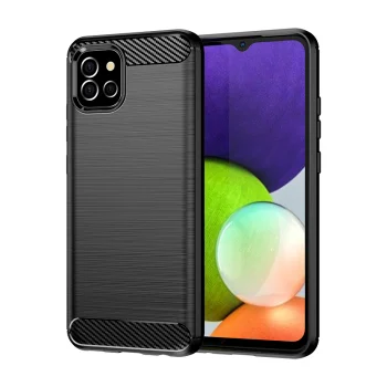 Flexible Case for Samsung A03S EU (166.5) Carbon Case, Black