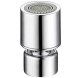 Dual Swivel Faucet Aerator Nozzle, Silver