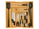 Expandable Bamboo Cutlery Drawer Organizer, 8-Compartment Kitchen Utensil Tray XL