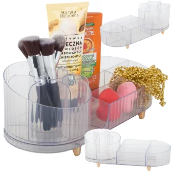 Rotating Cosmetics and Jewelry Organizer, Transparent