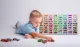 Kruzzel Wooden Toy Car and Figure Display Shelf, 90 Compartments