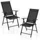 Sofotel So-983 Folding Garden Chairs, Set of 2, Black