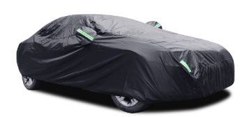 Waterproof Car Cover with Mirror Pockets Size M, Black