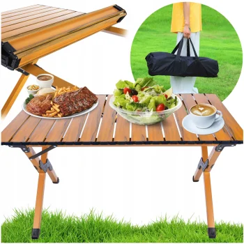 Folding Camping Table 90 x 59 x 46 cm