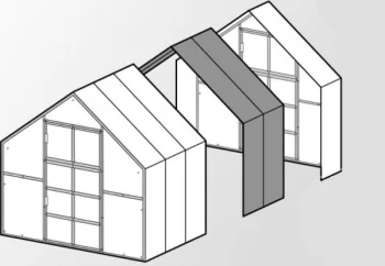 Greenhouse Extension 2m for KLASIKA HOUSE, 6mm Polycarbonate