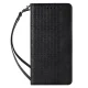 Magnet Strap Case Wallet Folio Case for Samsung Galaxy S22+ with Stand and Wrist Strap, Black