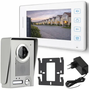 Wired Video Intercom System with LCD Monitor and Night Vision
