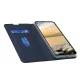 Google Pixel 5a 5G Magnetic PU Leather Phone Stand Card Slot Case Book Cover, Blue