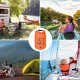 Waterproof Dry Bag Backpack for Hiking Camping Canoeing Traveling 15L, Orange