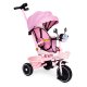 ECOTOYS Kids\' Tricycle with Swivel Seat and Parent Push Handle, Pink