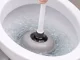 Heavy-Duty Rubber Toilet and Sink Plunger, Grey-White
