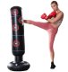 Freestanding Inflatable Punching Bag Set with Gloves & Pump, Black