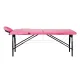 Folding Wooden Massage Table Komfort Activ Fizjo 2 Segment Pink Black Wood
