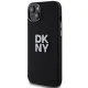 DKNY iPhone 15 / 14 / 13 Case Liquid Silicone Metal Logo, Black
