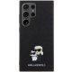Samsung Galaxy S24 Ultra (SM-S928) Karl Lagerfeld Saffiano Karl&Choupette Metal Pin Case Cover, Black