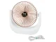 Wireless Desk Fan, White/Gold